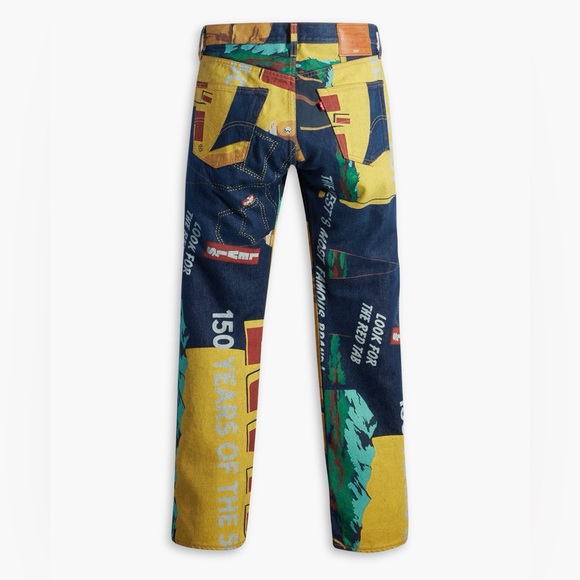 LEVI’S 501 150th Anniversary Banner Jeans Original Fit Selvedge Jeans 32W x 32L - Picture 2 of 11